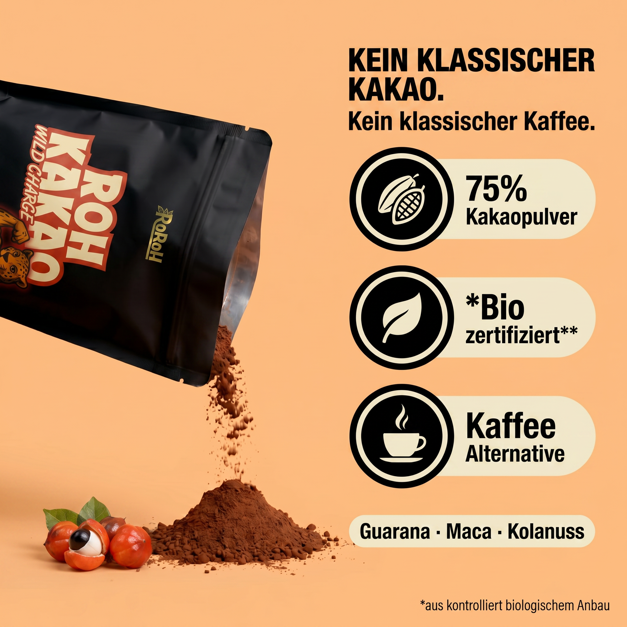 Rohkakao Pulver - Wild Charge | 250 g