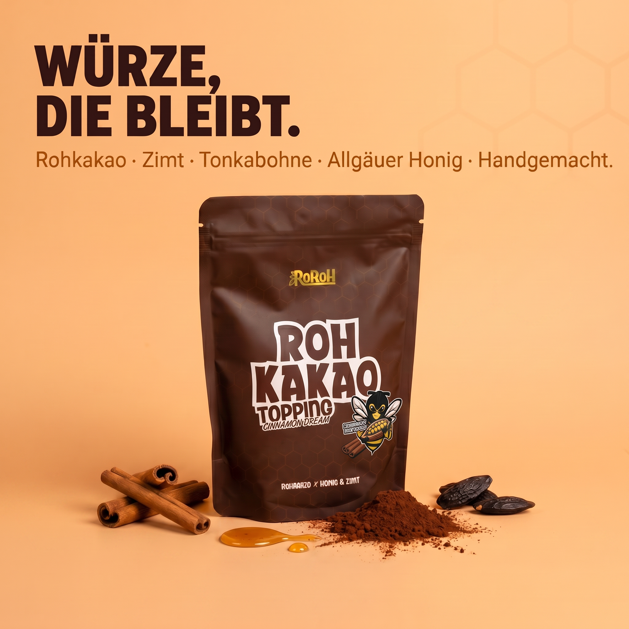 Rohkakao Topping - Cinnamon Dream | 250 g – RoRoh