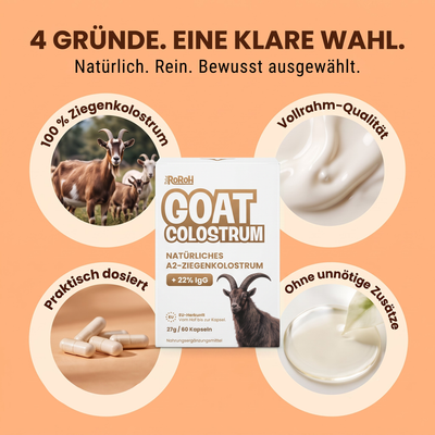 GOAT Colostrum |  22 % IgG | 60 Kapseln
