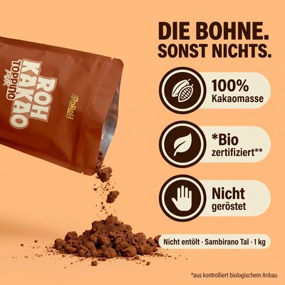 Rohkakao Topping - Probierpaket | 3 x 35 g
