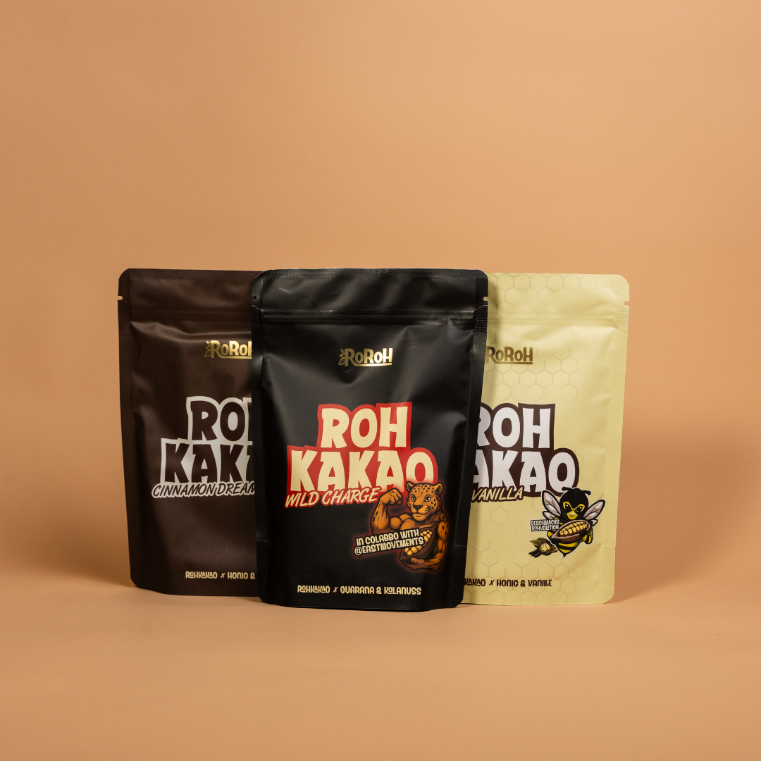 Energy Bundle – 750 g Rohkakao (Vanilla, Cinnamon & Wild Charge)