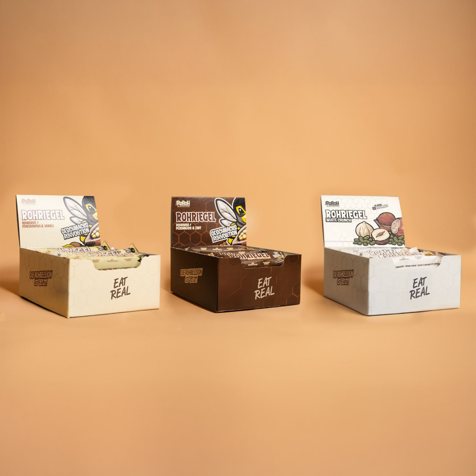 Big Mix - 45x RohRiegel (White Crunch, Vanille & Cinnamon)