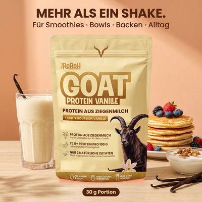 GOAT Protein Vanille – ohne Süßstoff, Aroma und Verdickungsmittel