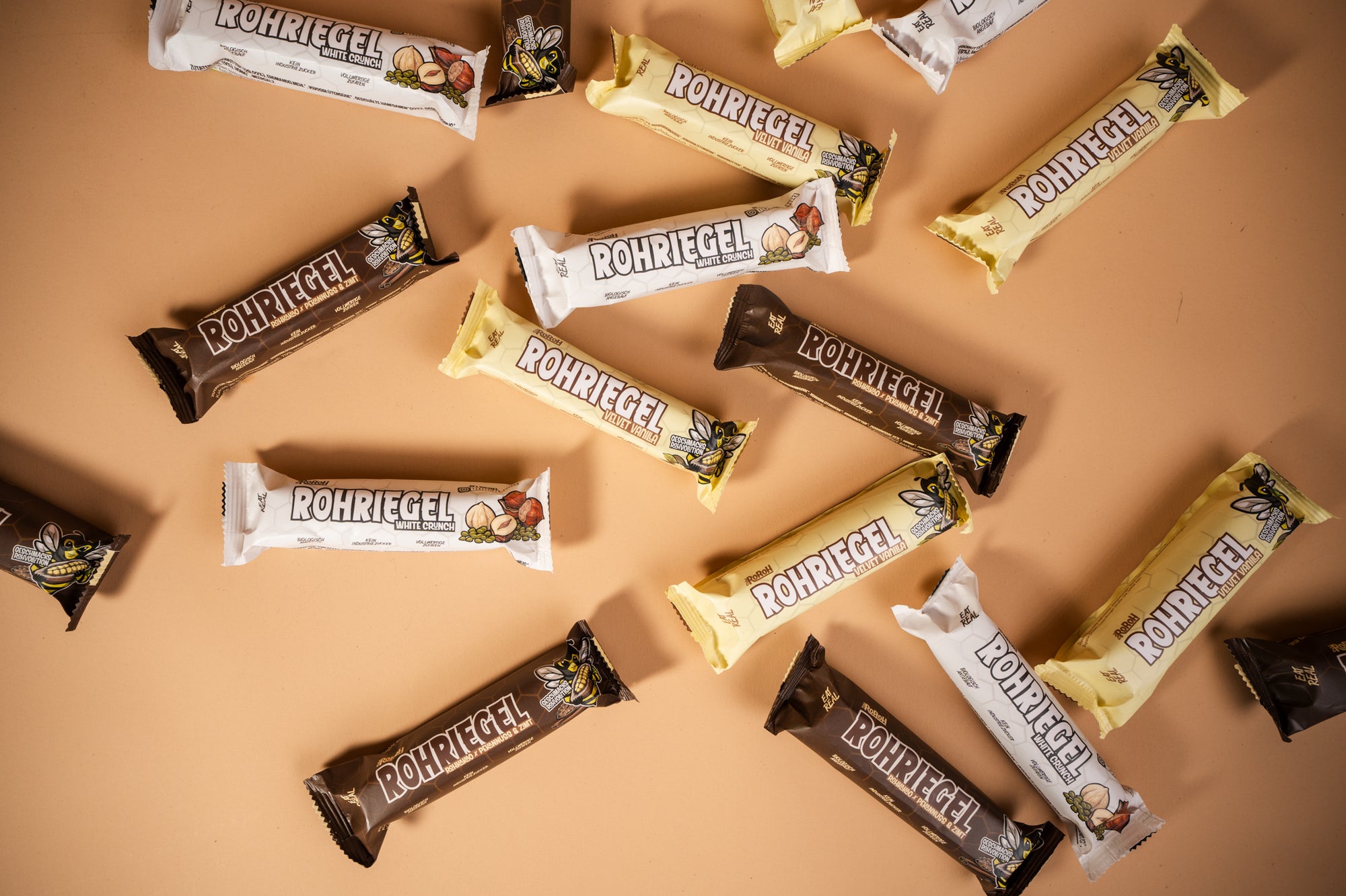 Probierbox - 15x RohRiegel (White Crunch, Vanille & Cinnamon)