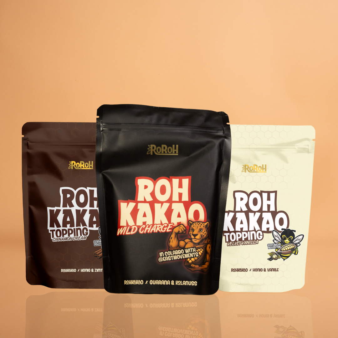 Energy Bundle - 3x 250g Rohkakao (Vanilla, Cinnamon & Wild Charge)