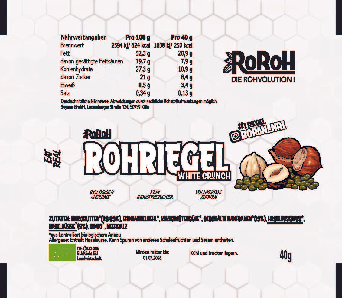 White Crunch by Boran - 15x RohRiegel