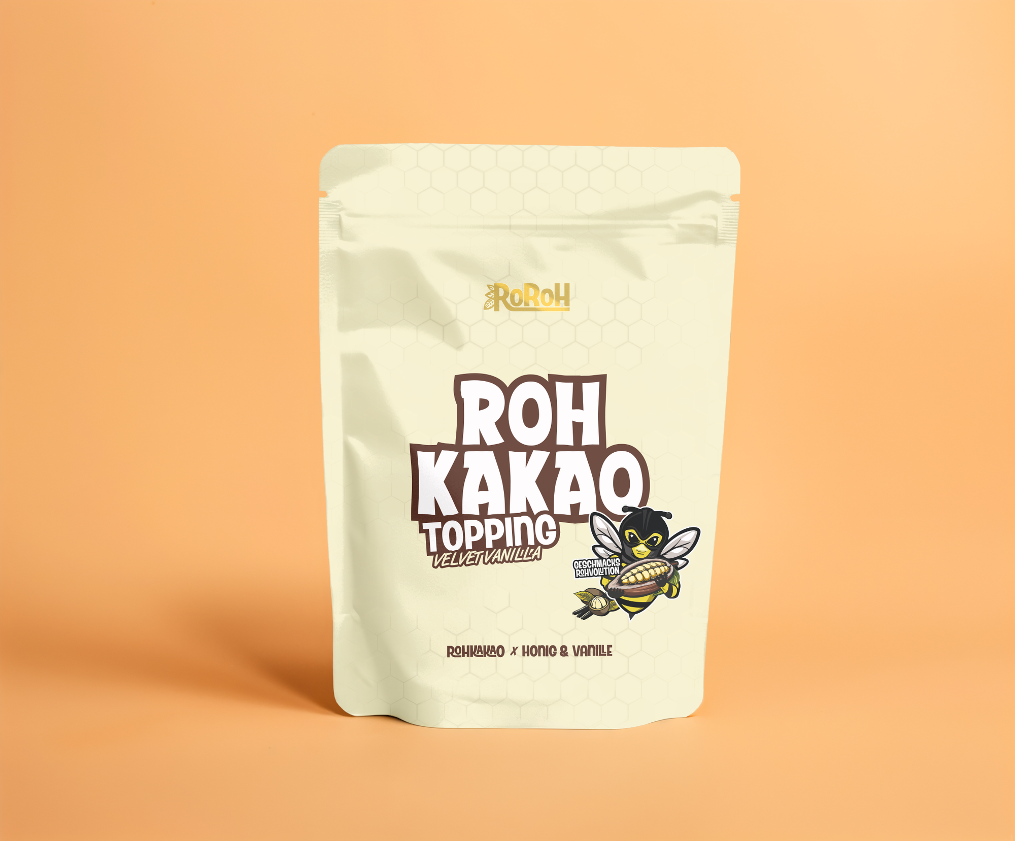Rohkakao Topping - Velvet Vanilla (Honig & Vanille) 250g