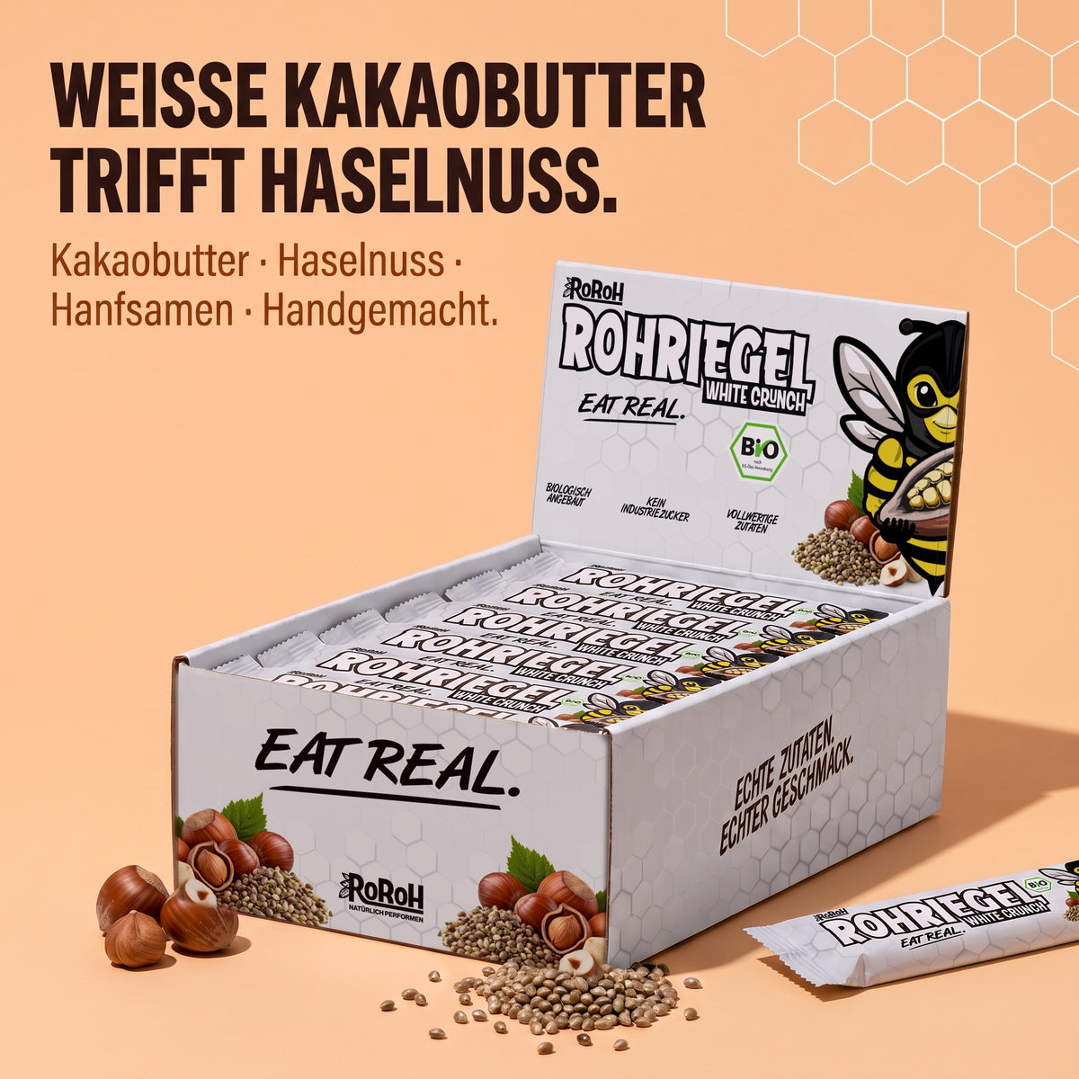 Bio-Rohriegel - White Crunch | 16 Stk.