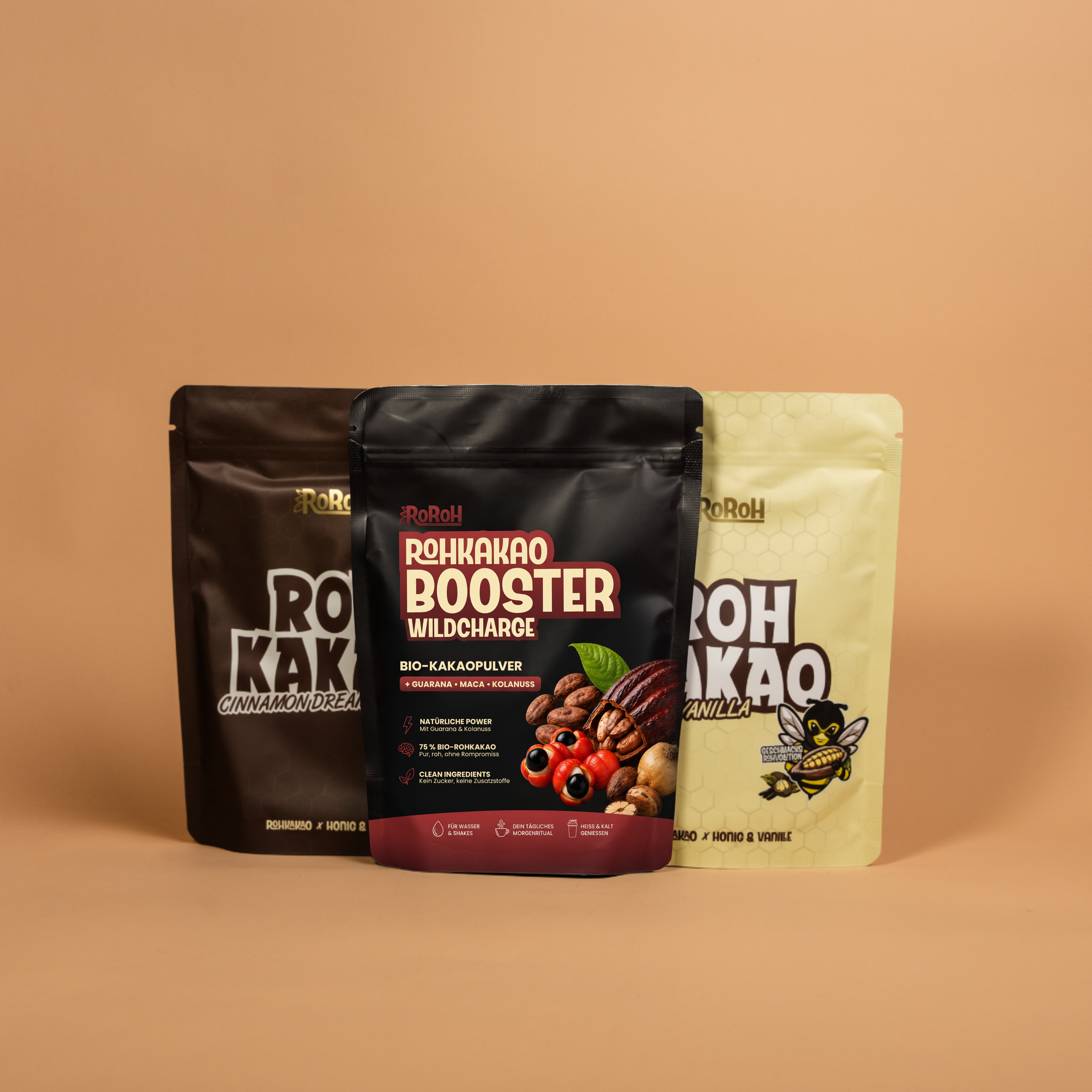 Rohkakao Pulver - Trio Mix | 3 x 250 g