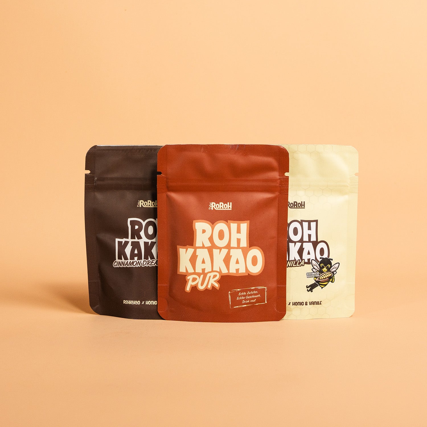 Probierbox 105g - 3x Rohkakao (Pur, Vanilla & Cinnamon)